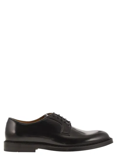 Doucal's Man Lace-up Shoes Midnight Blue Size 6.5 Soft Leather