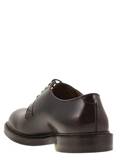 Doucal's Black Classic Oxford Shoes In Calf Leather Man
