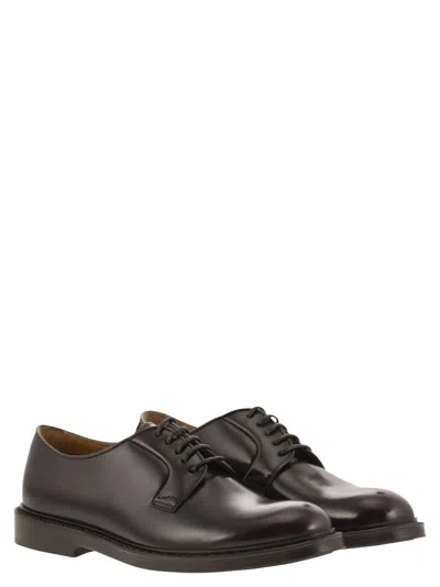 Doucal's Black Classic Oxford Shoes In Calf Leather Man