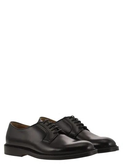 Doucal's Man Lace-up Shoes Midnight Blue Size 6.5 Soft Leather