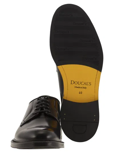 Doucal's Man Lace-up Shoes Midnight Blue Size 6.5 Soft Leather