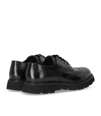 Doucal's Derby Black Brogue Lace-up Shoe
