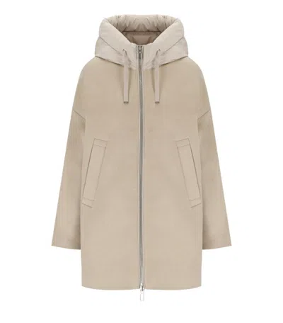 Duno Mayu Beige Hooded Jacket