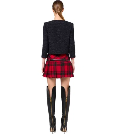 Elisabetta Franchi Cropped Tweed Jacket