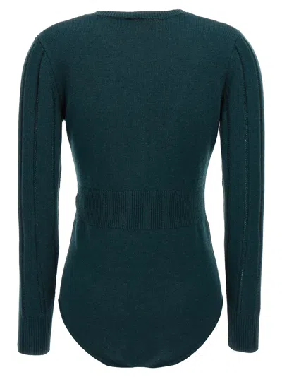 Eres Ribbed Crew Neck Bodysuit With Long Sleeves