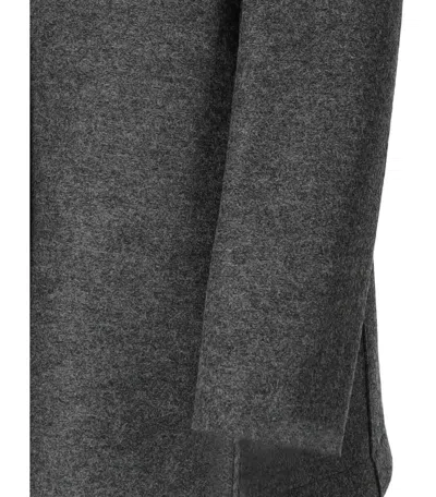 Harris Wharf London Anthracite Grey Double-breasted Caban In Gray