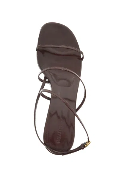 Khaite Loop Kitten Heel Sandal Red Wine