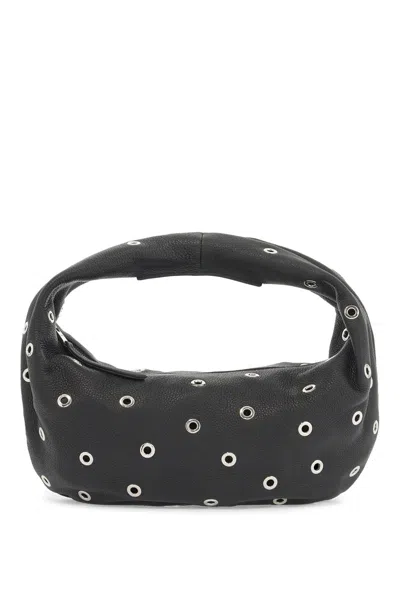 Khaite Olivia Medium Grommet Pebbled Calfskin Hobo Bag