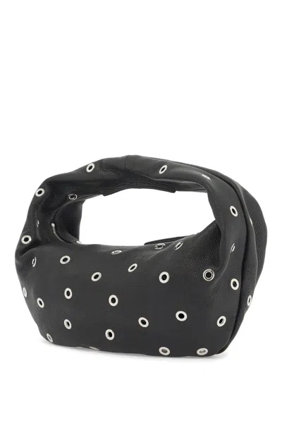Khaite Olivia Medium Grommet Pebbled Calfskin Hobo Bag