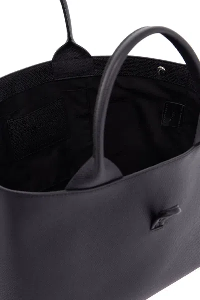 Longchamp Leather Tote Bags In Black