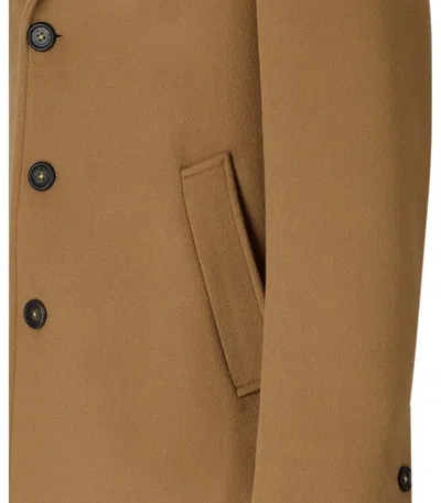 Manuel Ritz Camel Single-breasted Coat