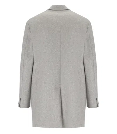 Manuel Ritz Grey Single-breasted Coat In Gray