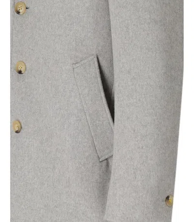 Manuel Ritz Grey Single-breasted Coat In Gray