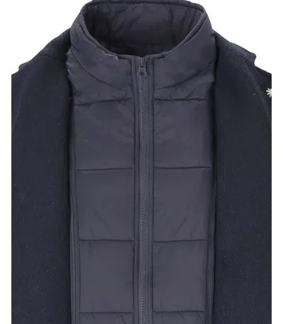 Manuel Ritz Melange Blue Coat In Blue