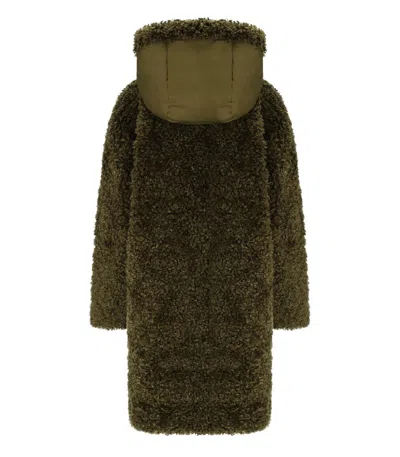 Save The Duck Angelica Faux Shearling Coat In Green