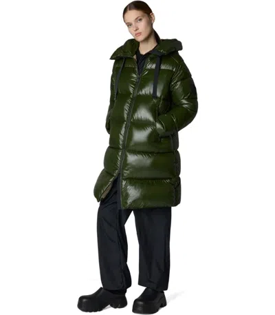 Save The Duck Isabel Hooded Puffer Jacket In Green