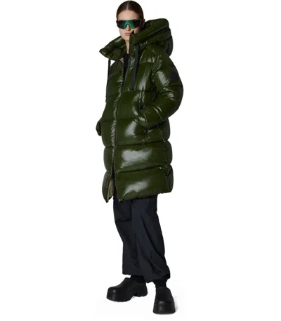 Save The Duck Isabel Hooded Puffer Jacket In Green