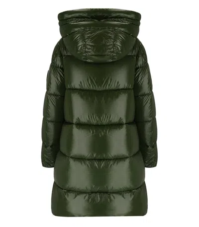 Save The Duck Isabel Hooded Puffer Jacket In Green