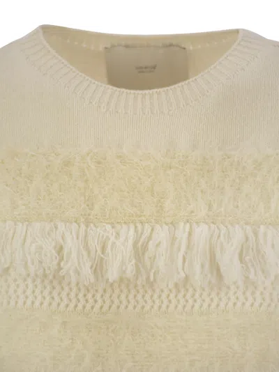 Vanisé Wool And Cashmere Blend Sleeveless Jumper In Butter