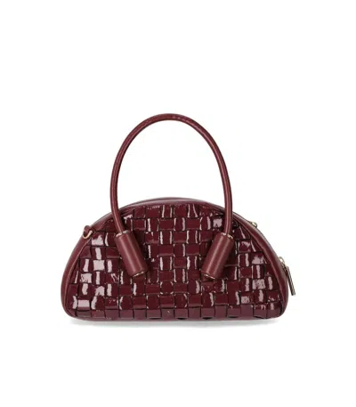 Themoirè Selene Naplak Pomegranate Handbag In Red