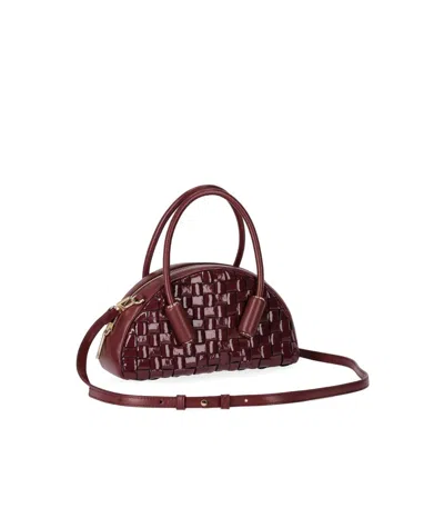 Themoirè Selene Naplak Pomegranate Handbag In Red
