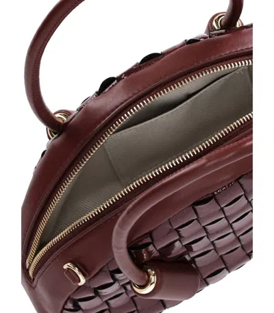 Themoirè Selene Naplak Pomegranate Handbag In Red