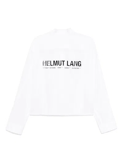 Helmut Lang Men's Cropped Apex Button-down Shirt In White