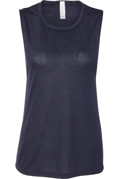 Bella+canvas Women´s Flowy Scoop Muscle Tank In Blue