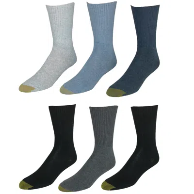 Gold Toe Women's Extended Size Turn Cuff Anklet (6 Pair Pack) In Multi