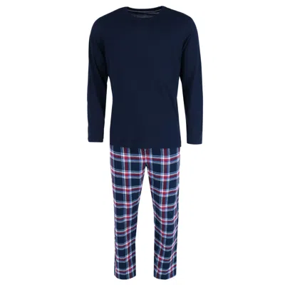Hanes Mens Big & Tall Cotton Long Sleeve Shirt And Flannel Pajama Pants In Multi