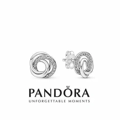 PANDORA PANDORA 291076C01 FAMILY ALWAYS ENCIRCLED STUD EARRINGS 