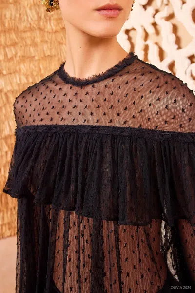 Ulla Johnson Anelise Blouse In Noir