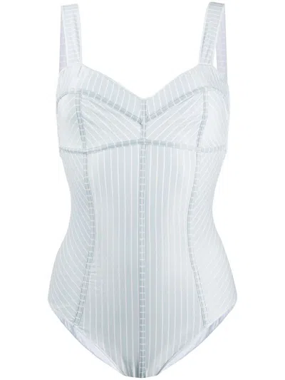 Oseree Oséree Maillot Lines In Blue