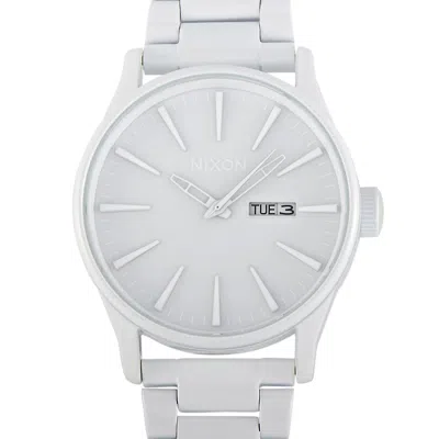 Nixon Sentry Ss 42 Mm All White Stainless Steel Watch A356 126 In Multi