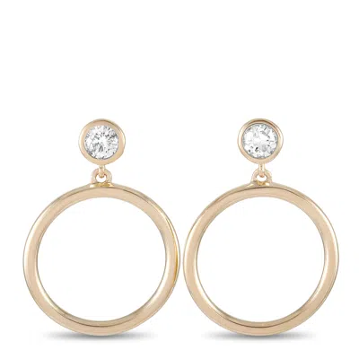 Lb Exclusive 14k Yellow Gold 0.31 Ct Diamond Earrings In Gold