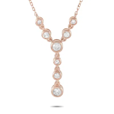 Lb Exclusive 14k Rose Gold 0.25 Ct Diamond Necklace In Gold
