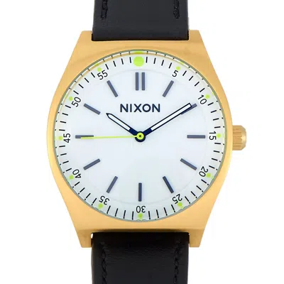 Nixon The Crew Leather 39mm Gold-tone Stainless Steel Watch A1188 2769 In Multi
