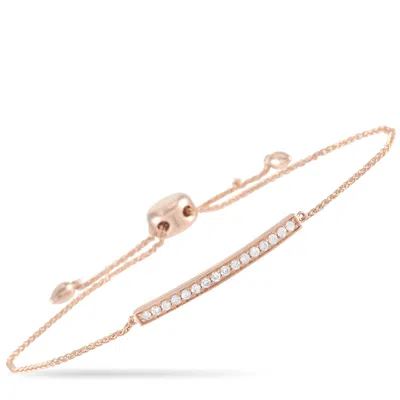 Lb Exclusive 14k Rose Gold 0.25 Ct Diamond Bracelet In Gold