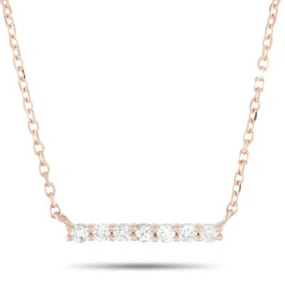 Shop Lb Exclusive 14k Rose Gold 0.10 Ct Diamond Necklace