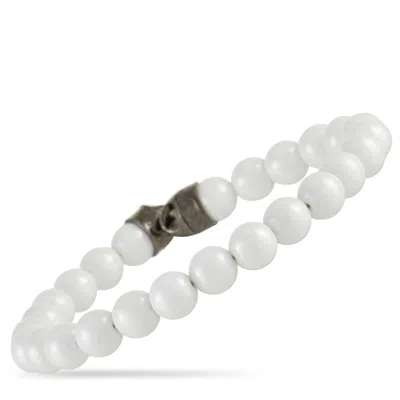 Stephen Webster England Made Me Silver And Black Rhodium White Ceramic Beaded Bracelet (no Clasp) In Multi