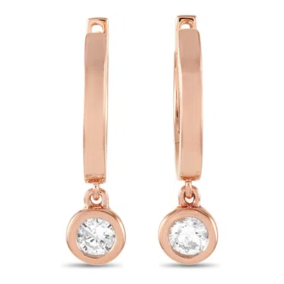 Lb Exclusive 14k Rose Gold 0.25 Ct Diamond Earrings In Gold