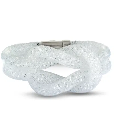 Swarovski Stardust White Crystal Knot Bracelet 5184175 S  Small In Multi