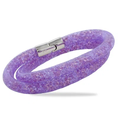 Swarovski Stardust Mauve Double Bracelet 5120044-m - Medium In Multi