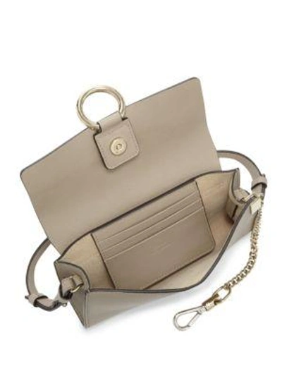 Shop Chloé Mini Faye Leather & Suede Shoulder Bag In Tan