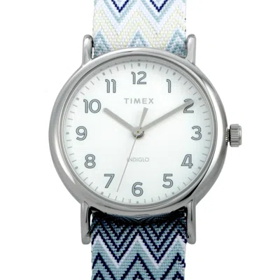 Timex Weekender Blue Chevron 38 Mm Watch Tw2r59200 In Multi