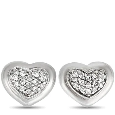Scott Kay Sterling Silver Center 0.15ct Diamond Heart Stud Earrings E1058spadm In Multi