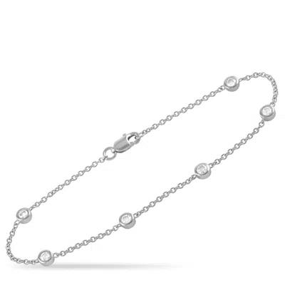 Lb Exclusive 14k White Gold 0.55 Ct Diamond Bracelet In White