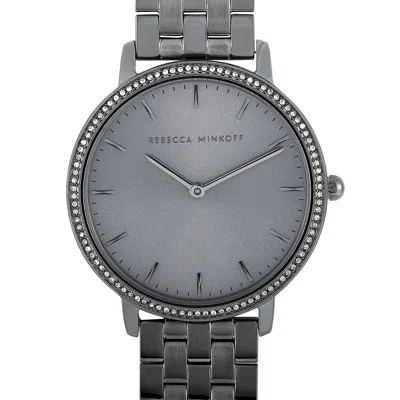 Rebecca Minkoff Major Gray Ion-plated Watch 2200350 In Multi