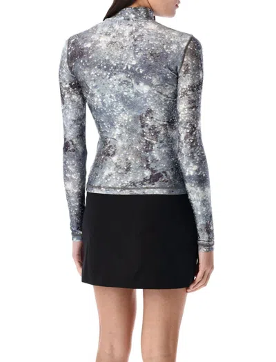 Diesel Nylon Blend Cozy Sweater In Silver