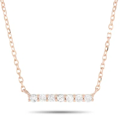 Lb Exclusive 14k Rose Gold 0.10 Ct Diamond Necklace In Gold